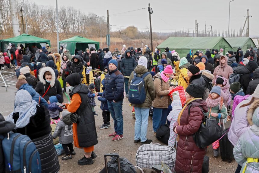 Moldova - People fleeing the military offensive in Ukraine.