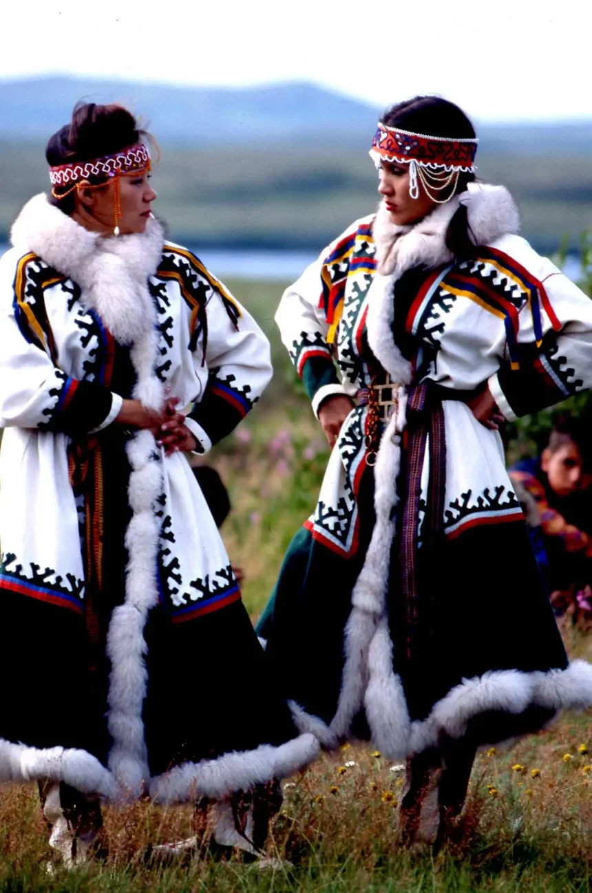 The Nenets, also known as Samoyeds, are an indigenous people in northern arctic Russia.