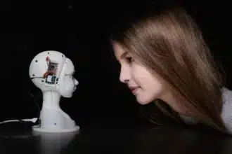 The face-off between technology and humanity encapsulates AI's impact, highlighting its transformative power and accompanying ethical quandaries.