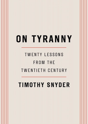 Cover of the book On tyrany by Timothy Snyder