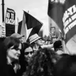 Anti-fascist movements march in London in 2018. Photo by Janusz Kaliszczak.