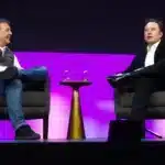 Elon Musk at TED 2022, discussing the future of Twitter and speech boundaries.