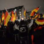 PEGIDA (Patriotic Europeans Against the Islamization of the West) protest in Frankfurt.