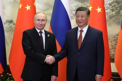 President of Russia Vladimir Putin and General Secretary of the Chinese Communist Party Xi Jinping, solidifying a strategic alliance that challenges the established norms of global geopolitics, during a state visit in the Great Hall of the People in Beijing.