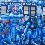 This mural, located in San Francisco's Mission District—one of the neighborhoods most affected by gentrification—powerfully illustrates the displacement and cultural erasure faced by marginalized communities. It stands as a vivid reminder of the resilience and resistance of those fighting to protect their homes and heritage amidst rapid urban transformation.