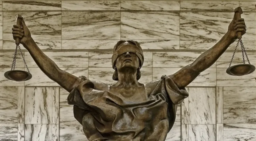 Statue representing the concept of justice