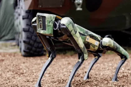 Robo-dogs are being deployed at the border as part of heightened surveillance measures in migration control.