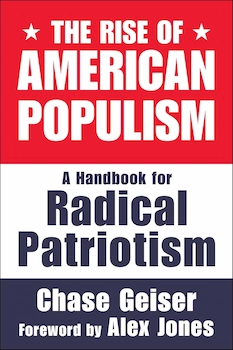 Cover of 'The Rise of American Populism' – an analysis of the growing populist movement in the U.S., exploring tensions between traditional values and globalist influences, with a call to reclaim national sovereignty.