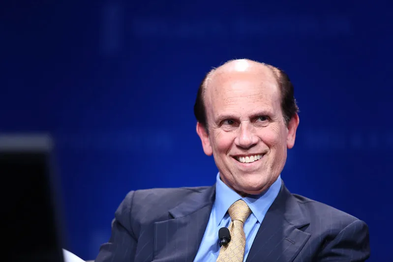 Justice_Michael Milken, former Wall Street financier and central figure in the 1980s junk bond era, later pardoned by President Trump despite a felony conviction for securities fraud.