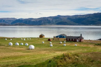 A coastal settlement in southern Greenland: daily life intertwines subsistence traditions with emerging forms of local development. Photo by Monitotxi (CC BY-SA).
