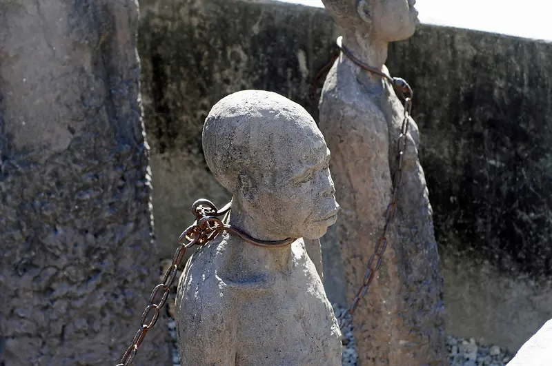 Microhistories of Africa: Statues at the Slave Market Memorial in Stone Town, Zanzibar, commemorating the victims of the transatlantic slave trade. Photo by Son of Groucho (CC BY).