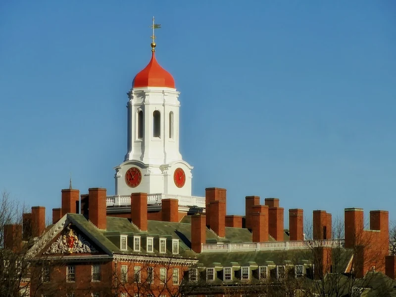 Admission: Harvard’s iconic Eliot House tower, a hallmark of the university’s Georgian architecture. Public Domain.