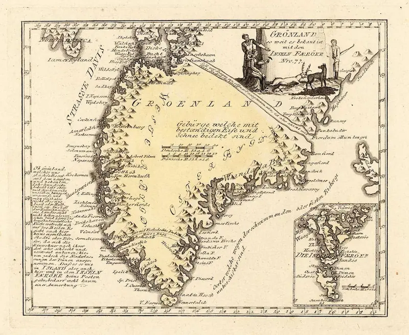 Map of Greenland (1791), by Franz Johann Joseph von Reilly. Historical representations of the Arctic continue to inform debates on sovereignty, interpretation, and political futures.