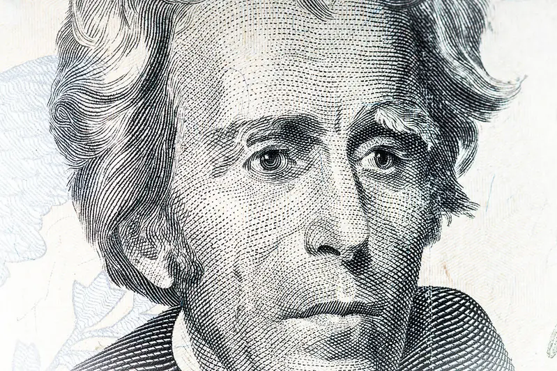 Presidential Conspiracy Mongers: Portrait of Andrew Jackson, seventh President of the United States, who portrayed political opponents as conspirators and believed members of the Senate were involved in a plot against him.