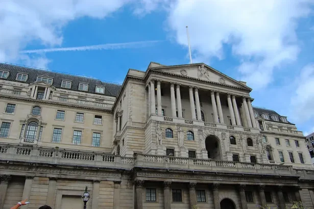Bank of England headquarters in the City of London, the institution responsible for the United Kingdom’s monetary policy and financial stability.