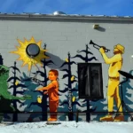 eclaration_Community mural highlighting care, culture, and shared responsibility, created as part of a local public art initiative.