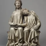 Queer_Christ and Saint John the Evangelist, Swabia, Germany, ca. 1300–1320. Cleveland Museum of Art (Public Domain). Karl Whittington reads the carving of the two figures' clasped hands as a trace of the sculptor's own touch.